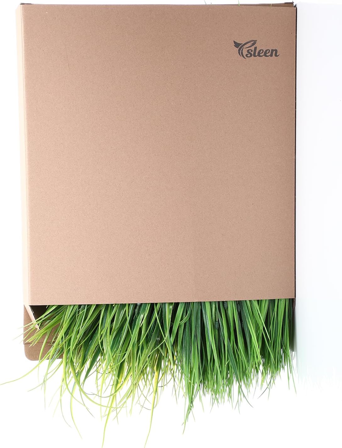 40 Bundles Artificial Grasses Outdoor UV Resistant Fake Plants No Fade Faux Grass Plastic Wheat Grass Greenery Shrubs Garden Porch Window Box Decorating Craft