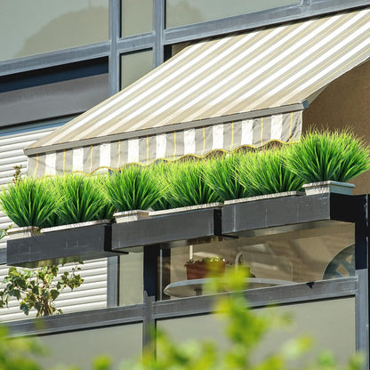 40 Bundles Artificial Grasses Outdoor UV Resistant Fake Plants No Fade Faux Grass Plastic Wheat Grass Greenery Shrubs Garden Porch Window Box Decorating Craft