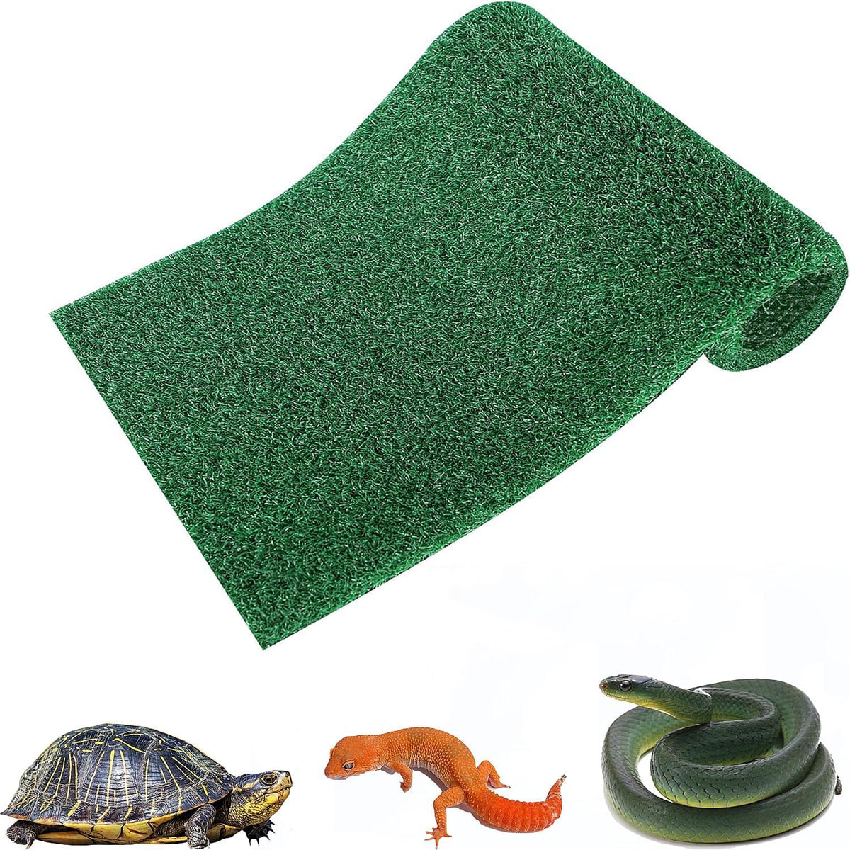 Turtle Basking Platform, Turtle Aquarium Basking Artificial Grass Turf Basking Platform Accessories Grass Lawn, Pet Turf Artificial Fake Grass Mat