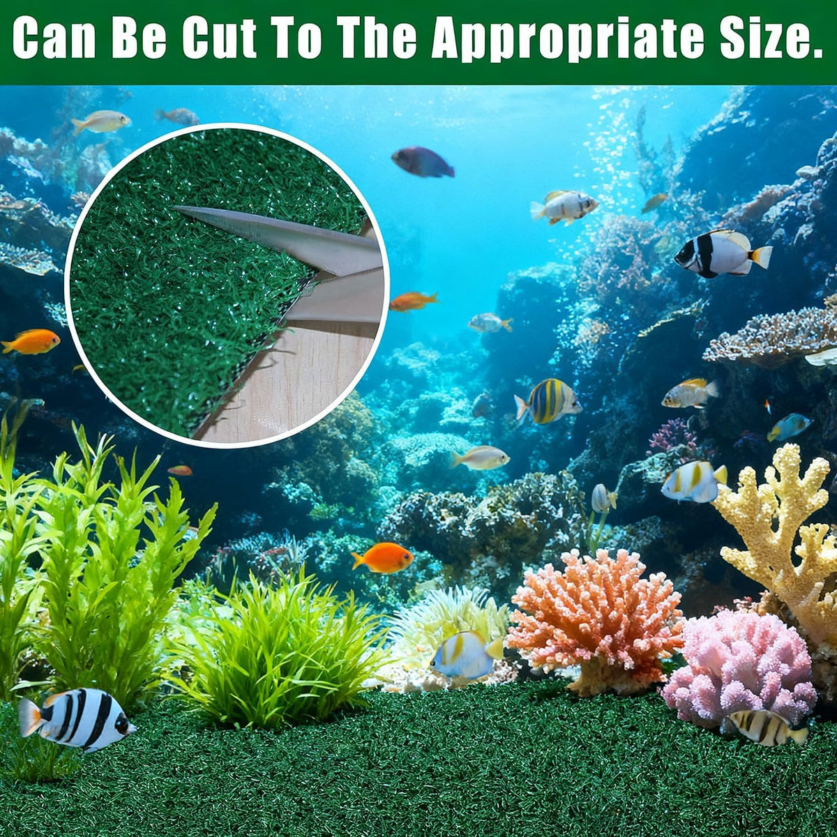 Turtle Basking Platform, Turtle Aquarium Basking Artificial Grass Turf Basking Platform Accessories Grass Lawn, Pet Turf Artificial Fake Grass Mat