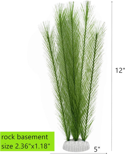 Plastic Fish Tank Plants Soft Silk Water Grass for Terrarium Simulate Plants and Aquarium Landscape(12")