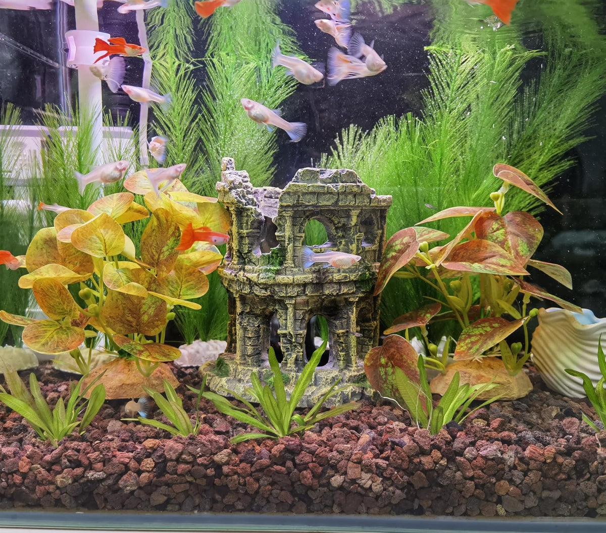Plastic Fish Tank Plants Soft Silk Water Grass for Terrarium Simulate Plants and Aquarium Landscape(12")