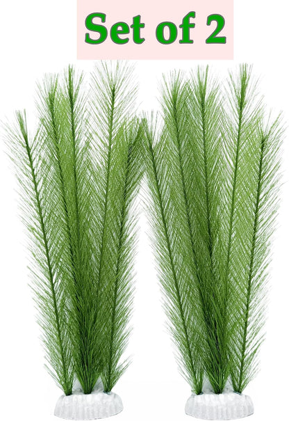 Plastic Fish Tank Plants Soft Silk Water Grass for Terrarium Simulate Plants and Aquarium Landscape(12")