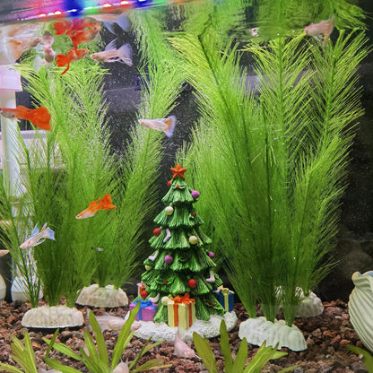 Plastic Fish Tank Plants Soft Silk Water Grass for Terrarium Simulate Plants and Aquarium Landscape(12")