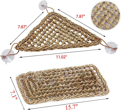 PIVBY 4 PCS Bearded Dragon Hammock, Bearded Dragon Tank Accessories, Flexible Reptile Jungle Vines Terrarium Decor for Chameleon, Lizards, Crested Geckos, Snakes, Lguana, Amphibian Reptiles Habitats