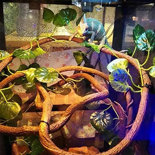 PIVBY 4 PCS Bearded Dragon Hammock, Bearded Dragon Tank Accessories, Flexible Reptile Jungle Vines Terrarium Decor for Chameleon, Lizards, Crested Geckos, Snakes, Lguana, Amphibian Reptiles Habitats