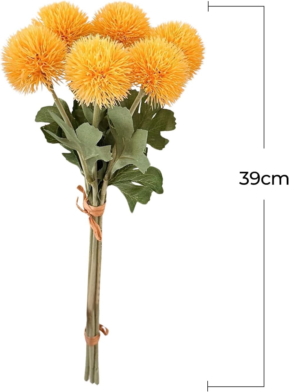 18 PCS Artificial Dandelion Flowers with Stems, 15 Inch Plastic Fake Flower Plants Look Real Decorative Floral Bouquet for Baby Shower Party Wedding Arrangements DIY, White