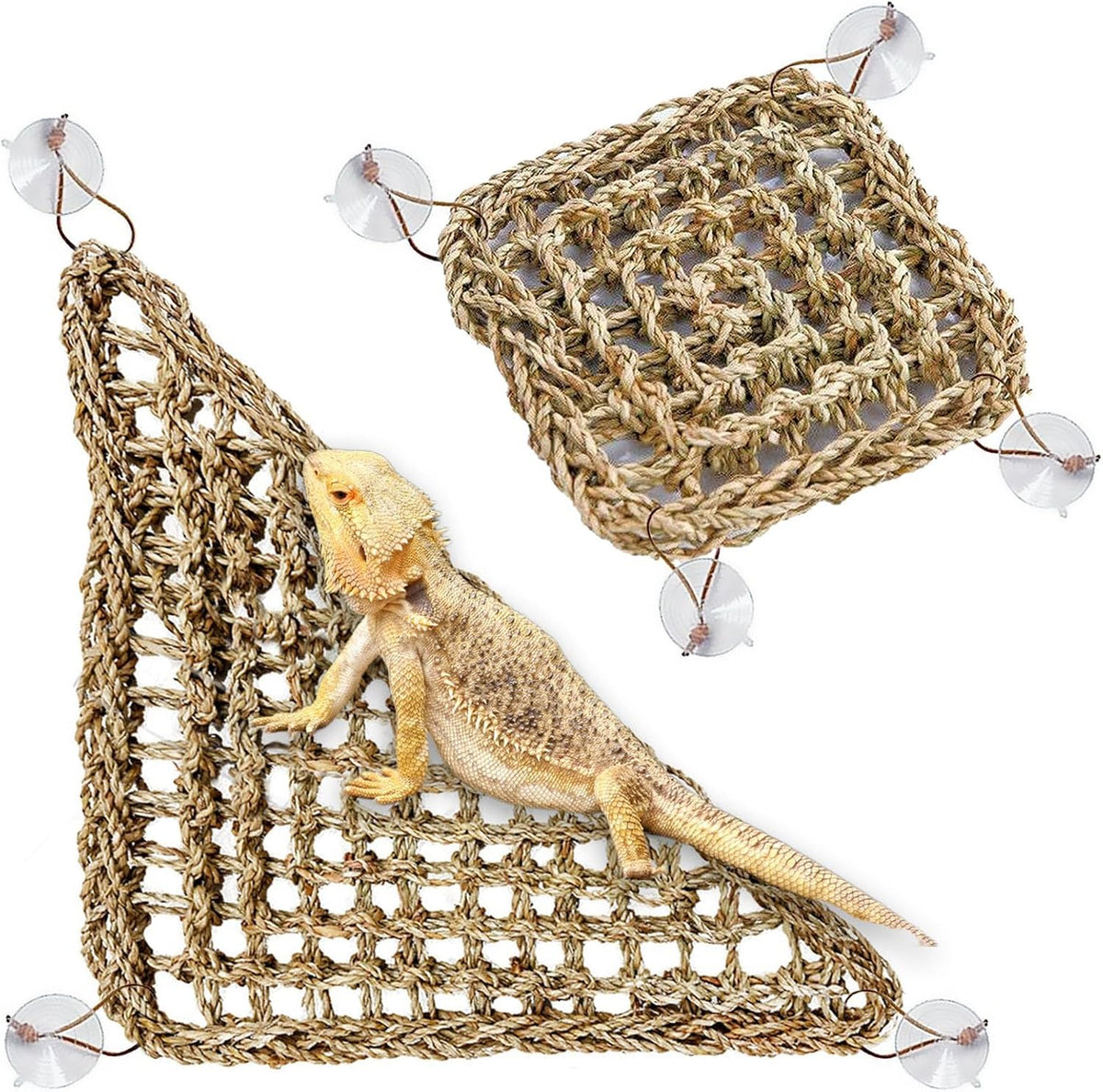 PIVBY Bearded Dragon Hammock, Bearded Dragon Tank Accessories, Flexible Reptile Jungle Vines Terrarium Decor for Chameleon, Lizards, Crested Geckos, Snakes, Lguana, Amphibian Reptiles Habitats