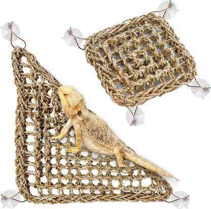 PIVBY Bearded Dragon Hammock, Bearded Dragon Tank Accessories, Flexible Reptile Jungle Vines Terrarium Decor for Chameleon, Lizards, Crested Geckos, Snakes, Lguana, Amphibian Reptiles Habitats