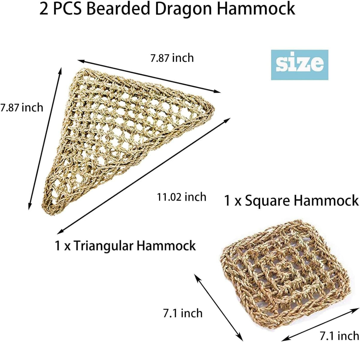 PIVBY Bearded Dragon Hammock, Bearded Dragon Tank Accessories, Flexible Reptile Jungle Vines Terrarium Decor for Chameleon, Lizards, Crested Geckos, Snakes, Lguana, Amphibian Reptiles Habitats