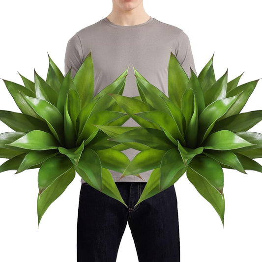 Succulents Plants Artificial Aloe Plant, 12.5Inch Large Faux Succulents Unpotted, Premium Crafting DIY Greenery Decor for Indoor & Outdoor(Green)