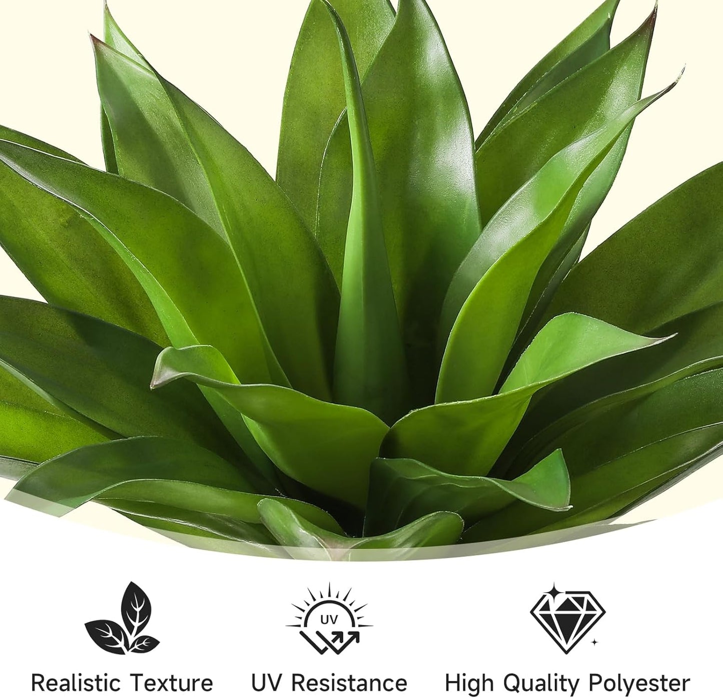 Succulents Plants Artificial Aloe Plant, 12.5Inch Large Faux Succulents Unpotted, Premium Crafting DIY Greenery Decor for Indoor & Outdoor(Green)