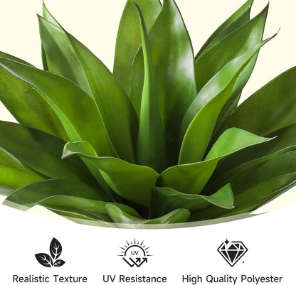 Succulents Plants Artificial Aloe Plant, 12.5Inch Large Faux Succulents Unpotted, Premium Crafting DIY Greenery Decor for Indoor & Outdoor(Green)