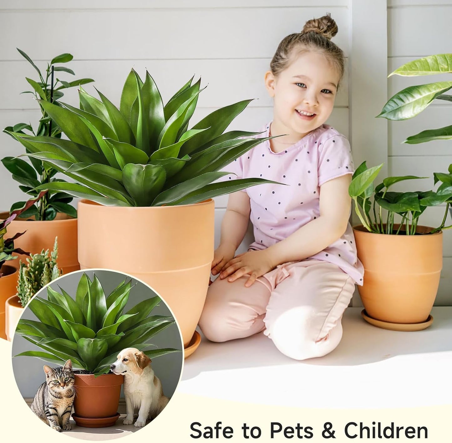 Succulents Plants Artificial Aloe Plant, 12.5Inch Large Faux Succulents Unpotted, Premium Crafting DIY Greenery Decor for Indoor & Outdoor(Green)