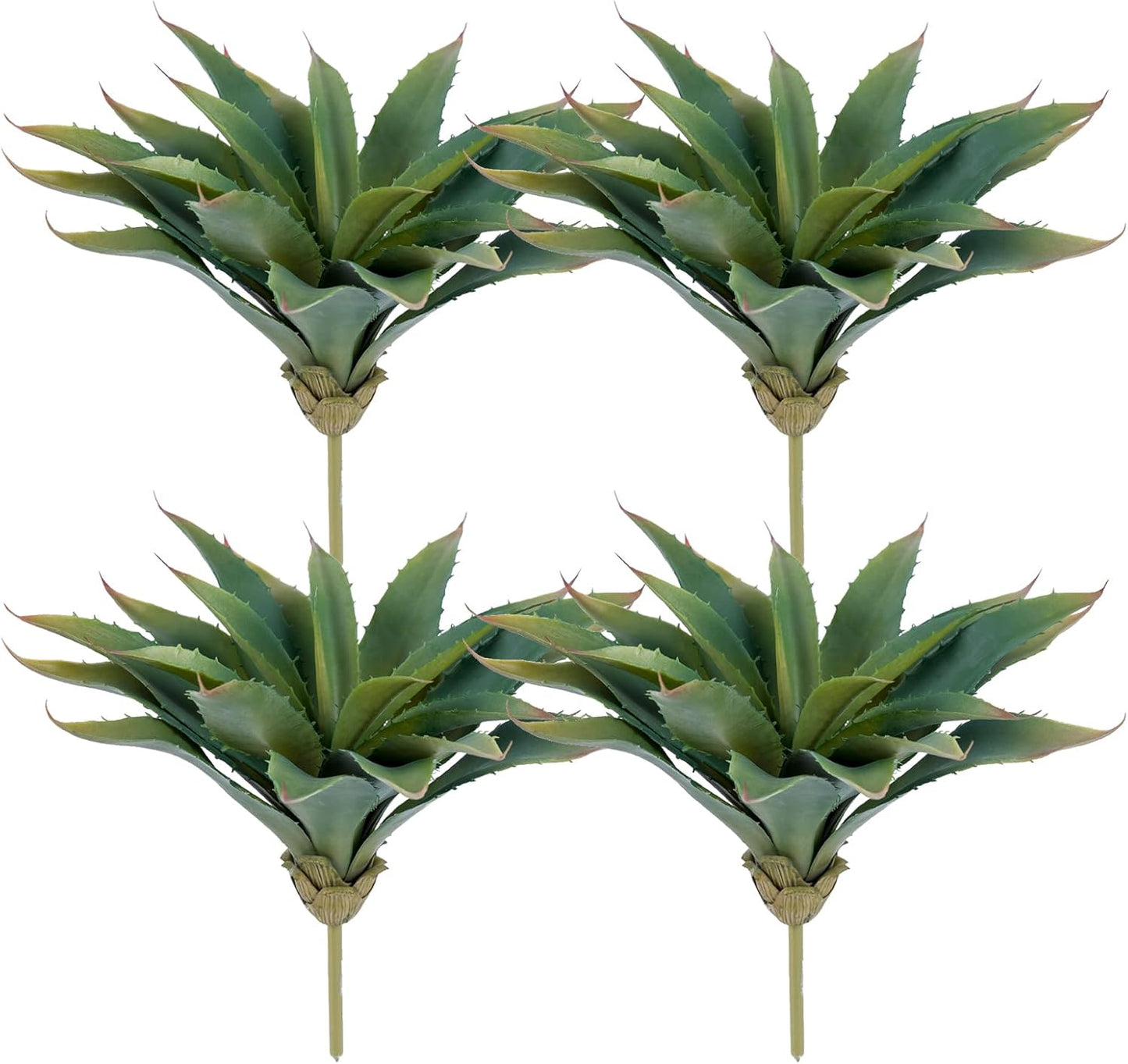 Succulents Plants Artificial Aloe Plant, 12.5Inch Large Faux Succulents Unpotted, Premium Crafting DIY Greenery Decor for Indoor & Outdoor(Green)