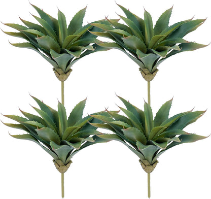 Succulents Plants Artificial Aloe Plant, 12.5Inch Large Faux Succulents Unpotted, Premium Crafting DIY Greenery Decor for Indoor & Outdoor(Green)
