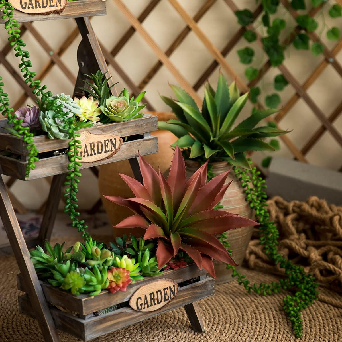 Succulents Plants Artificial Aloe Plant, 12.5Inch Large Faux Succulents Unpotted, Premium Crafting DIY Greenery Decor for Indoor & Outdoor(Green)