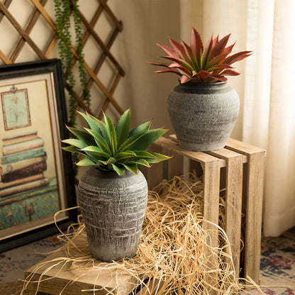 Succulents Plants Artificial Aloe Plant, 12.5Inch Large Faux Succulents Unpotted, Premium Crafting DIY Greenery Decor for Indoor & Outdoor(Green)