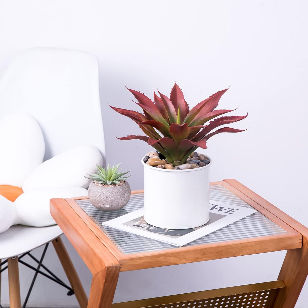 Succulents Plants Artificial Aloe Plant, 12.5Inch Large Faux Succulents Unpotted, Premium Crafting DIY Greenery Decor for Indoor & Outdoor(Green)