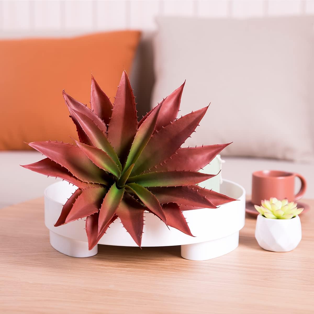Succulents Plants Artificial Aloe Plant, 12.5Inch Large Faux Succulents Unpotted, Premium Crafting DIY Greenery Decor for Indoor & Outdoor(Green)