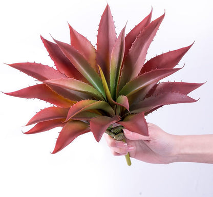 Succulents Plants Artificial Aloe Plant, 12.5Inch Large Faux Succulents Unpotted, Premium Crafting DIY Greenery Decor for Indoor & Outdoor(Green)