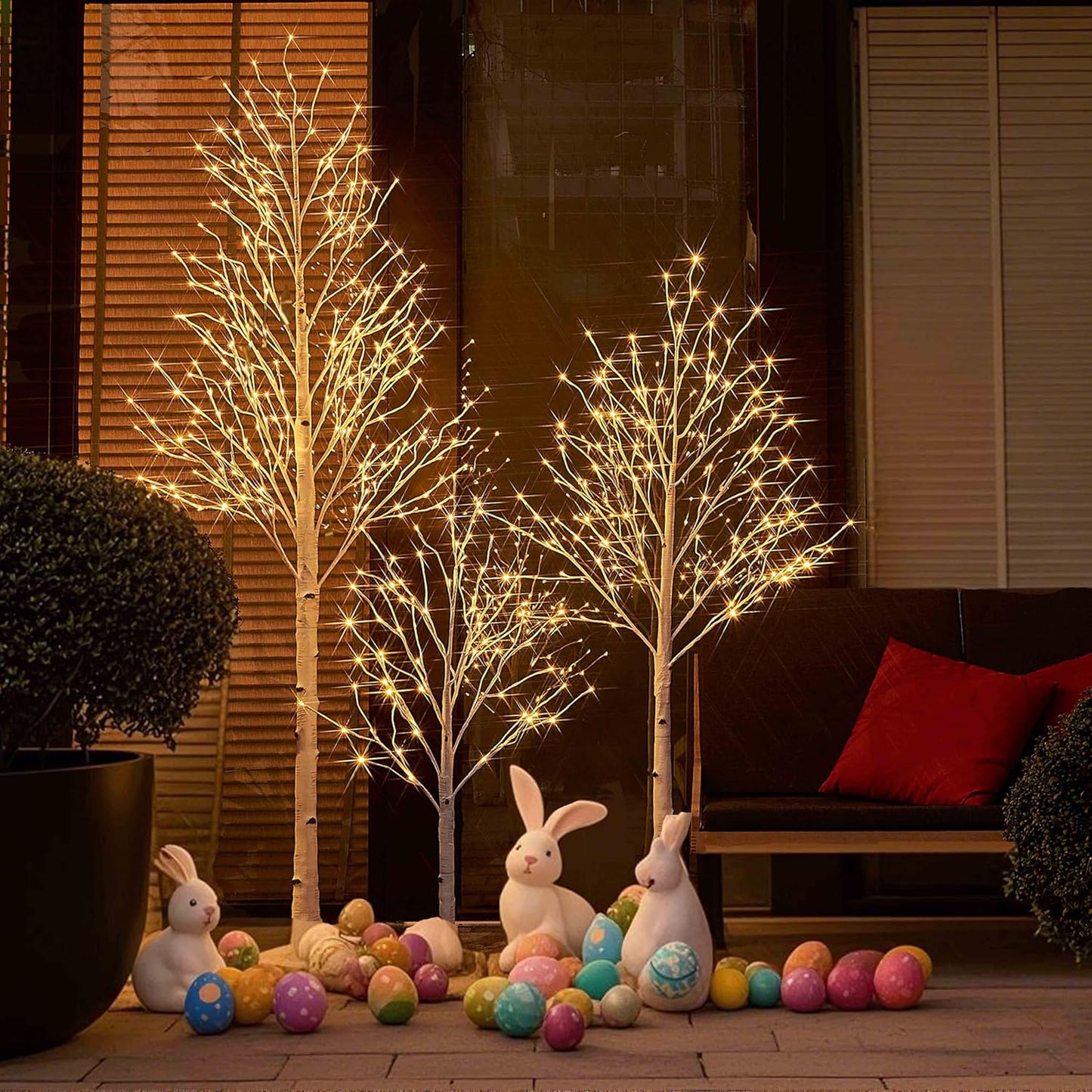 Lighted White Birch Tree 6FT, Twig Tree with Lights Plug in for Christmas Wedding Party Easter Decorations Indoor Outdoor Use