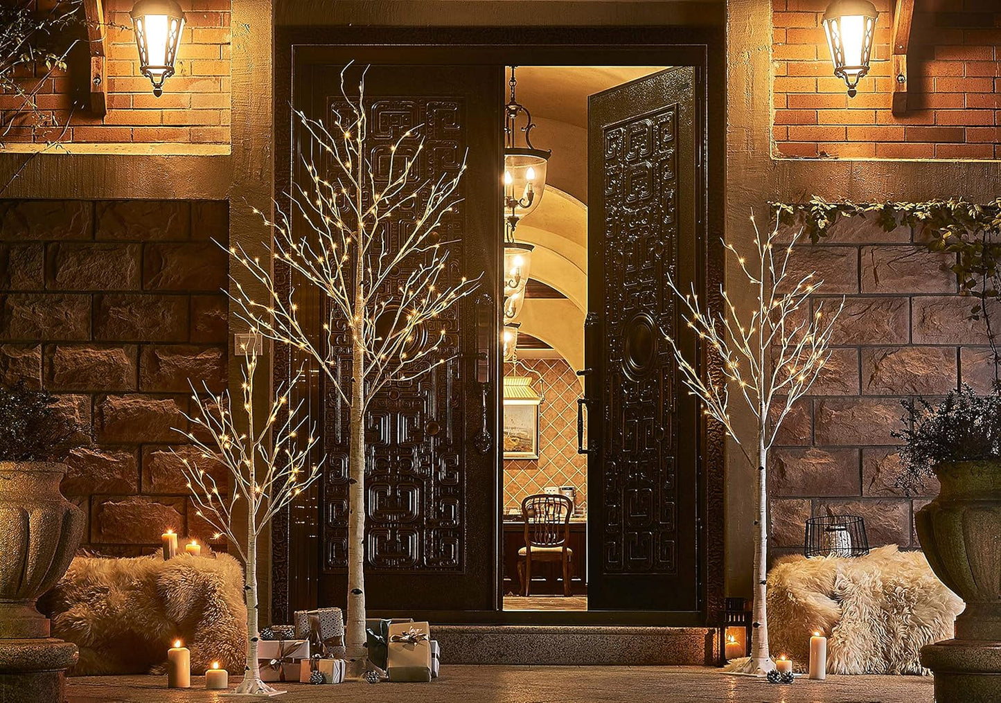 Lighted White Birch Tree 6FT, Twig Tree with Lights Plug in for Christmas Wedding Party Easter Decorations Indoor Outdoor Use