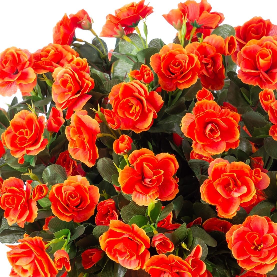 Artificial Fake Camellia Flowers Plants for Outdoor Outside Spring Decoration, Faux Silk Hotpink Camellias UV Resistant Look Real for Planter Porch Patio Garden Yard, 3 Large Bundles