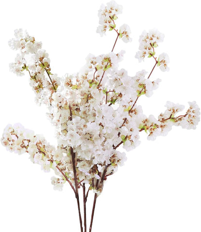 3 Pcs Artificial Cherry Blossom Branches 39'' Cherry Blossom Tree Decor
