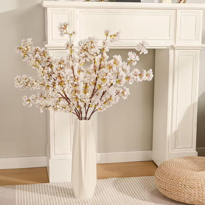 3 Pcs Artificial Cherry Blossom Branches 39'' Cherry Blossom Tree Decor