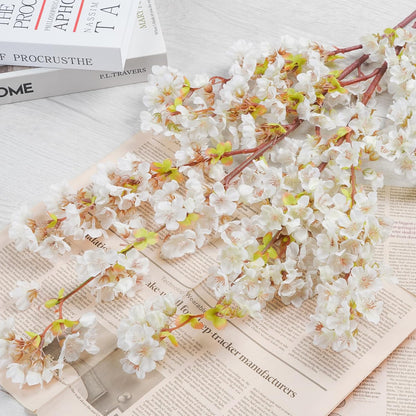 3 Pcs Artificial Cherry Blossom Branches 39'' Cherry Blossom Tree Decor