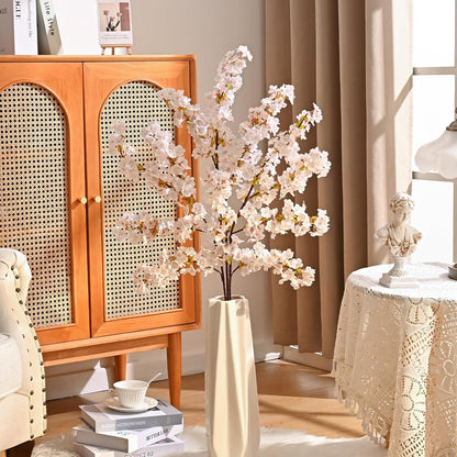 3 Pcs Artificial Cherry Blossom Branches 39'' Cherry Blossom Tree Decor