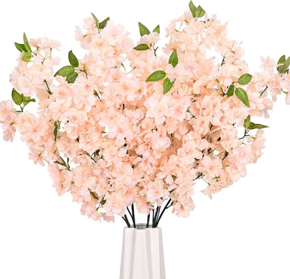 3 Pcs Artificial Cherry Blossom Branches 39'' Cherry Blossom Tree Decor