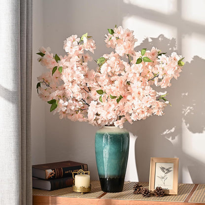 3 Pcs Artificial Cherry Blossom Branches 39'' Cherry Blossom Tree Decor