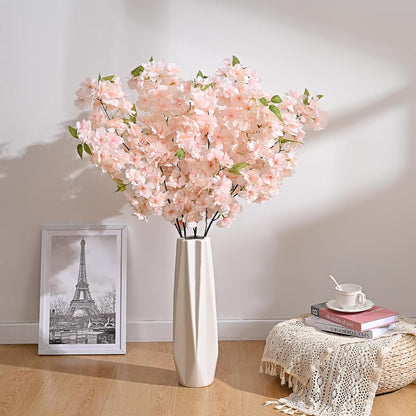 3 Pcs Artificial Cherry Blossom Branches 39'' Cherry Blossom Tree Decor