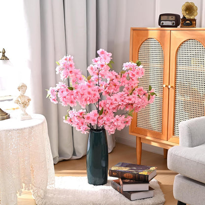 3 Pcs Artificial Cherry Blossom Branches 39'' Cherry Blossom Tree Decor