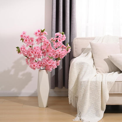 3 Pcs Artificial Cherry Blossom Branches 39'' Cherry Blossom Tree Decor