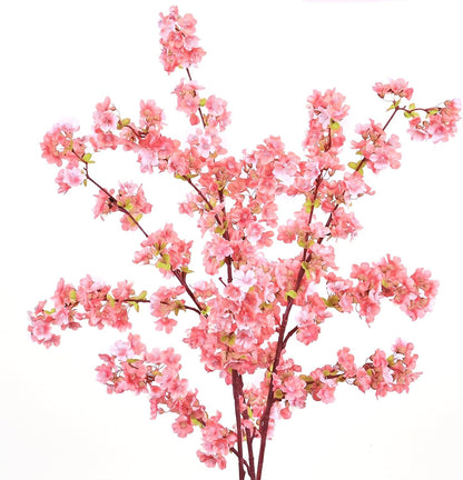 3 Pcs Artificial Cherry Blossom Branches 39'' Cherry Blossom Tree Decor