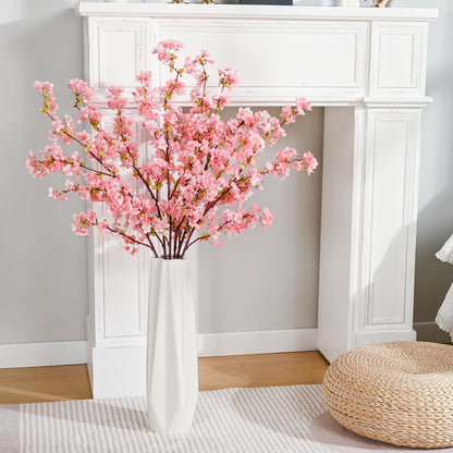 3 Pcs Artificial Cherry Blossom Branches 39'' Cherry Blossom Tree Decor