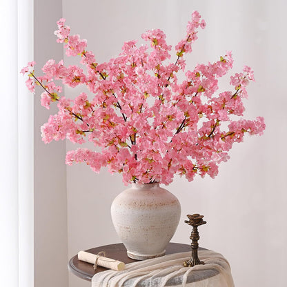 3 Pcs Artificial Cherry Blossom Branches 39'' Cherry Blossom Tree Decor