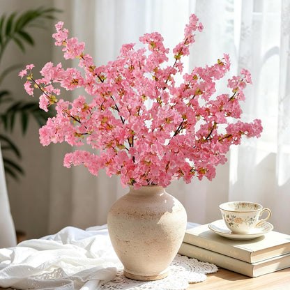 3 Pcs Artificial Cherry Blossom Branches 39'' Cherry Blossom Tree Decor