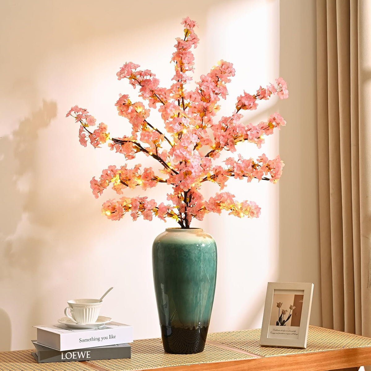 3 Pcs Artificial Cherry Blossom Branches 39'' Cherry Blossom Tree Decor