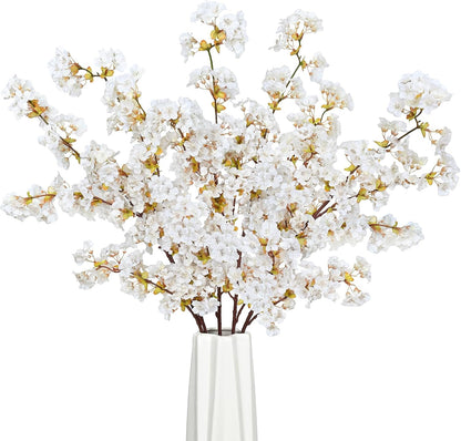 3 Pcs Artificial Cherry Blossom Branches 39'' Cherry Blossom Tree Decor