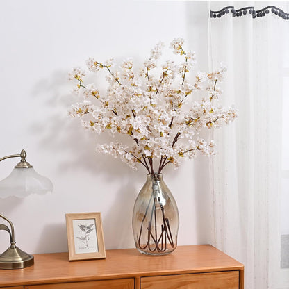 3 Pcs Artificial Cherry Blossom Branches 39'' Cherry Blossom Tree Decor