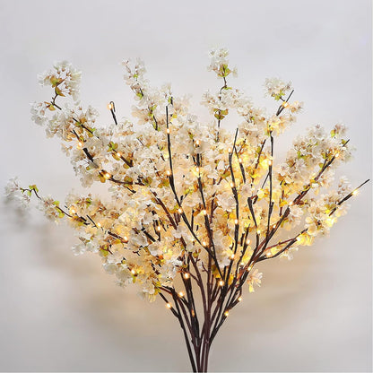 3 Pcs Artificial Cherry Blossom Branches 39'' Cherry Blossom Tree Decor