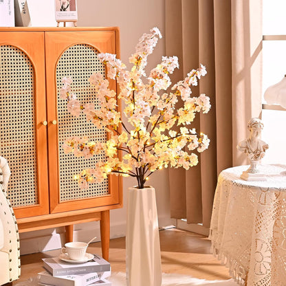 3 Pcs Artificial Cherry Blossom Branches 39'' Cherry Blossom Tree Decor