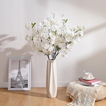 3 Pcs Artificial Cherry Blossom Branches 39'' Cherry Blossom Tree Decor