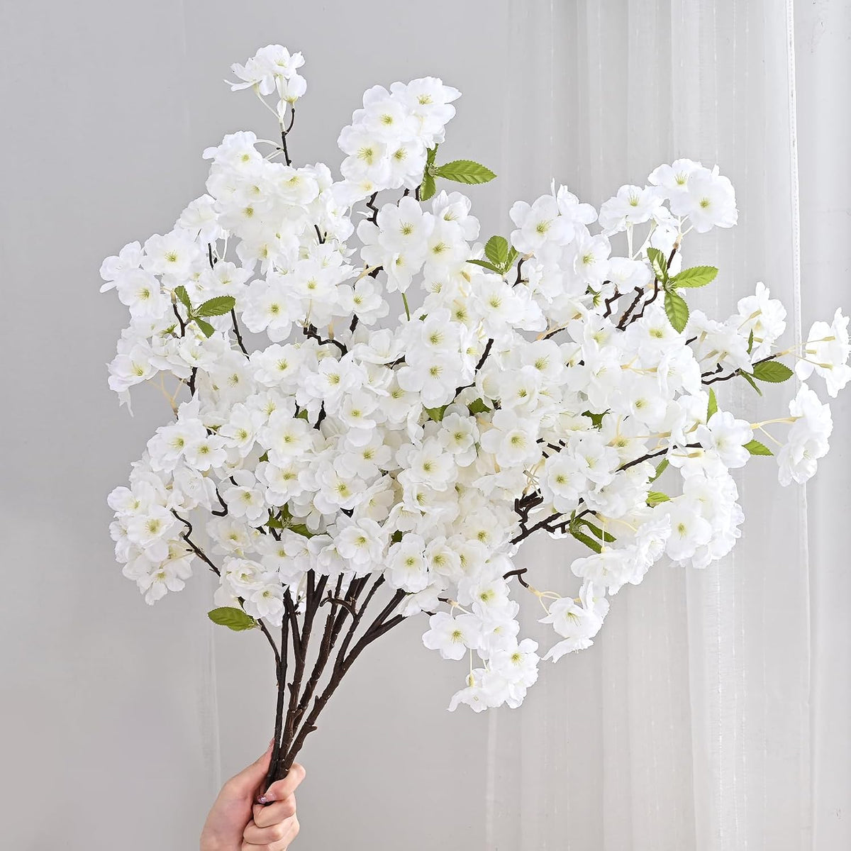 3 Pcs Artificial Cherry Blossom Branches 39'' Cherry Blossom Tree Decor