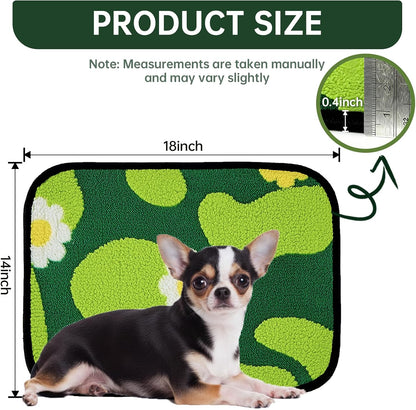 Reusable Puppy Pads for Small Dogs, Washable Pee Pads with Non-Slip , Absorbent Leakproof Mat for Crates, Playpens, Pet Beds & Whelping, Indoor Potty Training Grass Green, 24"x48", 2 Pack
