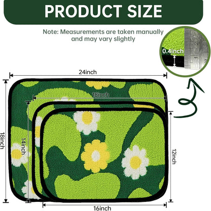 Reusable Puppy Pads for Small Dogs, Washable Pee Pads with Non-Slip , Absorbent Leakproof Mat for Crates, Playpens, Pet Beds & Whelping, Indoor Potty Training Grass Green, 24"x48", 2 Pack